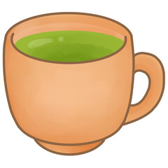 Green tea cup