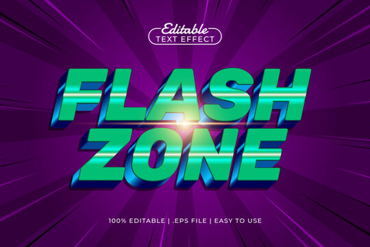 flash zone editable text effect with a speed and fast text style