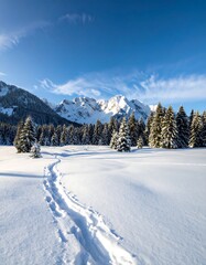 Snowy mountain path (4)