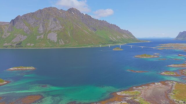 Scenic view at Lyngv&aelig;r in the lofoten islands, Norway
