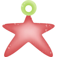 Red stars for hanging on Christmas trees