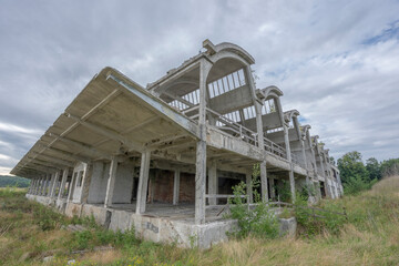 12-08-2025 Brabrand, Denmark: The ruins of the old Jaka Ham factory