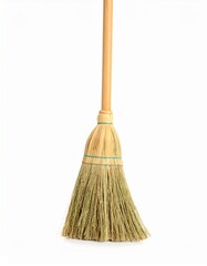 high quality picture of a broom on a white isolated background