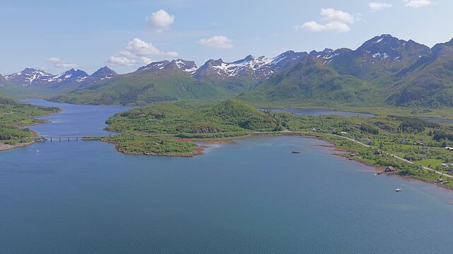 Scenic view at Lyngv&aelig;r in the lofoten islands, Norway