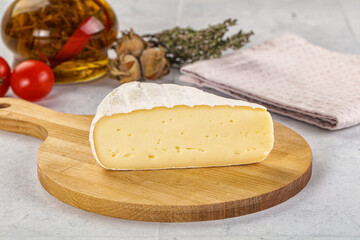 Soft brie cheese with mold