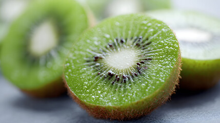 close up of kiwi fruit