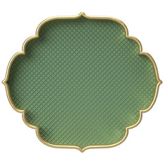 Elegant Green and Gold Decorative Frame Banner