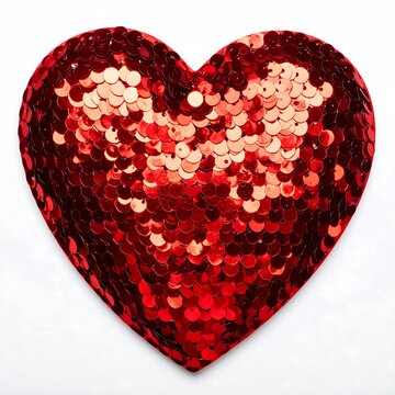 Red sequin heart