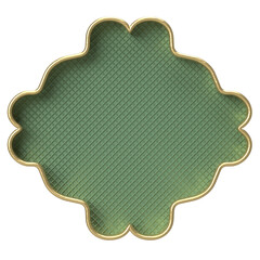 Elegant Gold and Green Decorative Banner with Ornate Pattern