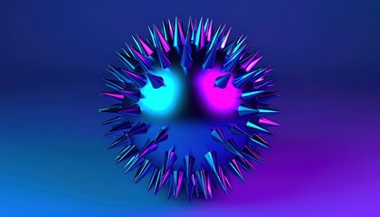 Modern Minimal Spiked Ball Illustration