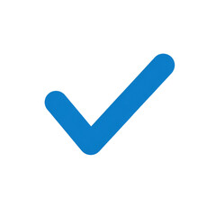blue check mark icon isolated on transparent background Remove png, Clipping Path, pen tool