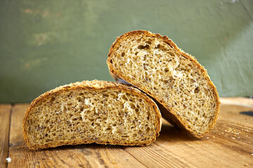 Rustic artisan bread photography series showing stacked loaves, sliced bread with milk, and country-style food compositions on wooden backgrounds, highlighting organic bakery and farmhouse lifestyle