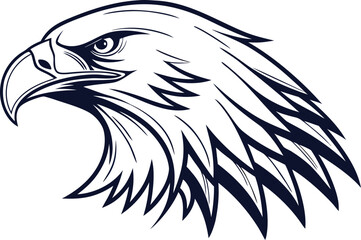 eagle head isolated on white