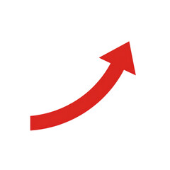 red curve arrow icon isolated on transparent background Remove png, Clipping Path, pen tool