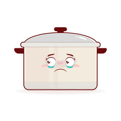 pot kitchen crying face cartoon cute