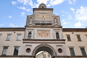 Torrazzo arch in dome square, Crema, Cremona, Lombardy, Italy