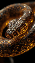 golden snake with diamonds