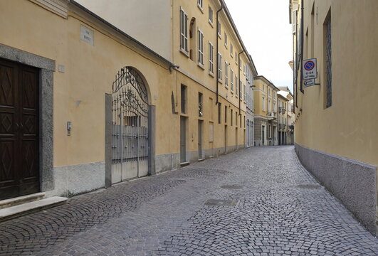 Fototapeta Street view ftom Crema, Cremona provence, Lombardy, Italy