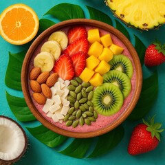 Bowl of Assorted Fresh Fruits
