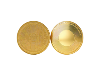Golden financial instruments symbolizing innovation, investment, and technological advancement on