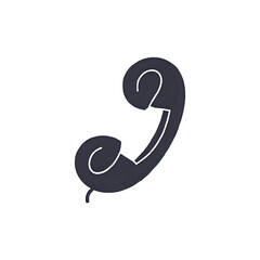 Fototapeta premium Vintage telephone handset icon isolated on transparent background