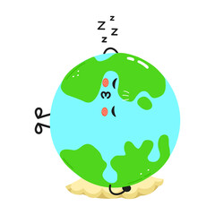 The planet earth is sleeping peacefully on a fluffy cloud, dreaming sweet dreams.