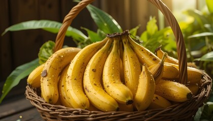 bananas with basket