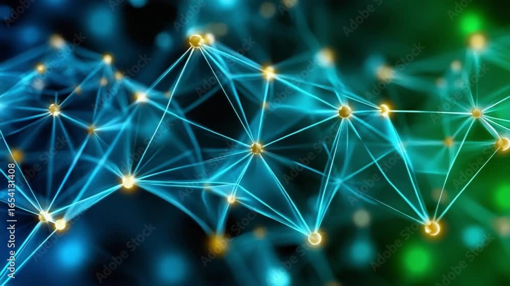 Aufkleber interconnected digital network: abstract depiction of a sophisticated digital network, with intercon