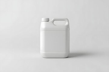 Blank Plastic Jerry Can With Handle On White Background For Branding And Mock up, 3d Render Illustration