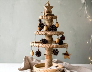 Rustic, handmade Christmas tree ornament