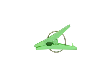 green plastic clamp clothespin