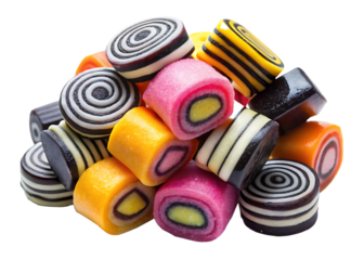 liquorice  isolated on white background ,PNG.AI Generated.