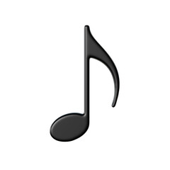 8分音符の3Dアイコン