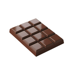 Fototapeta premium chocolate bar on white background