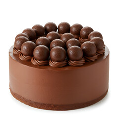 chocolate candies on white background