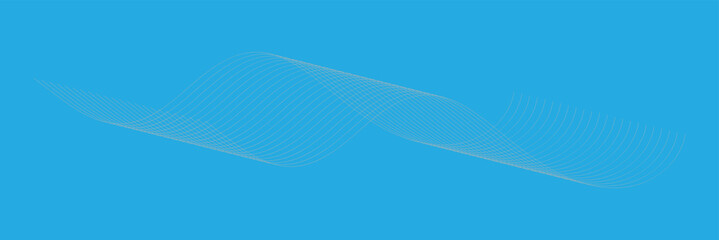 Curved wave lines pattern on white background. Wave striped lines pattern for backdrop, wallpaper template. Simple curved lines with stripes texture. Striped background.&nbsp;vector.