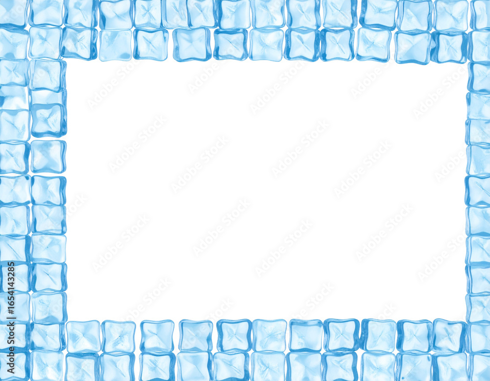 Aufkleber abstract blue background with a blank square frame for a business card or photo backdrop