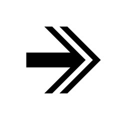 Unique and simple arrow icon. Modern charts and info-graphic elements.