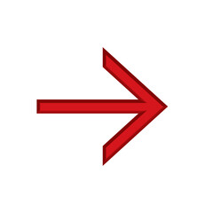 Unique and simple arrow icon. Modern charts and info-graphic elements.