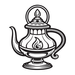 teapot on a white background