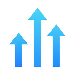 blue arrows on white background