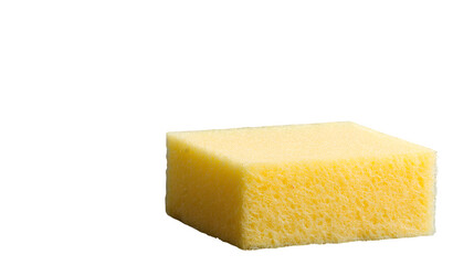 yellow cleaning sponge on colorful tiles