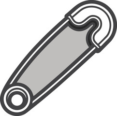 safety pin isolated on white