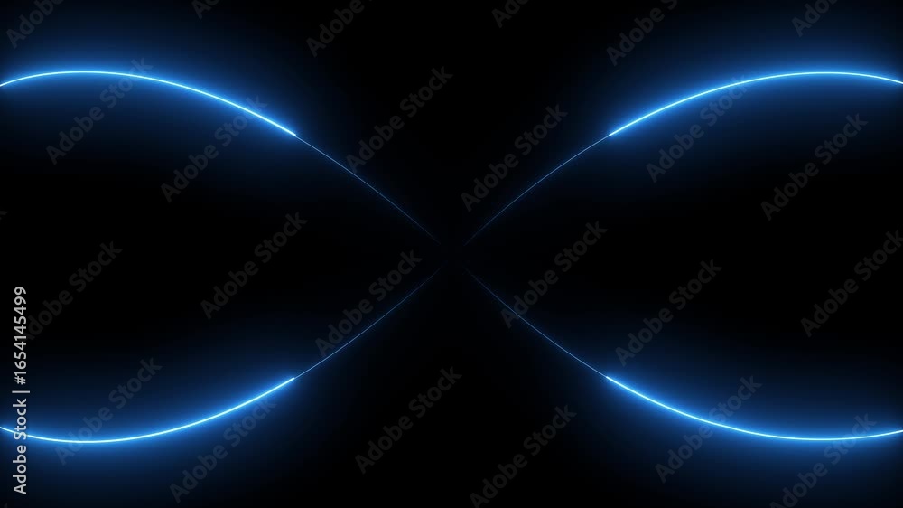 Poster abstract glowing neon line seamless loop out background animation video. lines or glowing light stri
