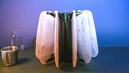 Rotating dish drying rack