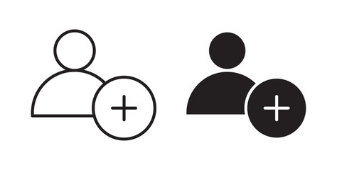 Follower icon  . Vector illustration with stroke and fill on a white background.