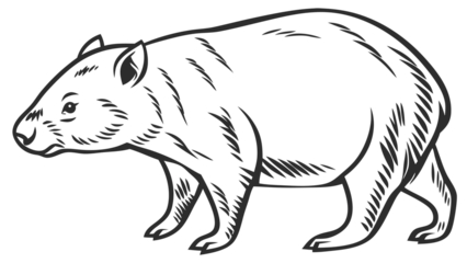 vector illustration of a sketch of a wolf