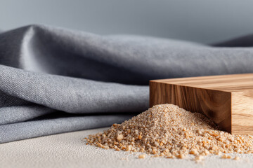 closeup of various textures like sand pebbles soft fabric and wood