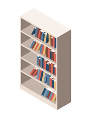 Isometric interior furniture, icon. Home decoration element or accessory. Decorative household symbol. Cartoon vector illustration