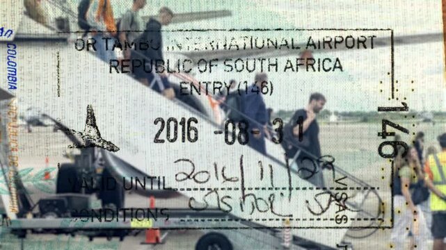 collection of passport stamps and visas 